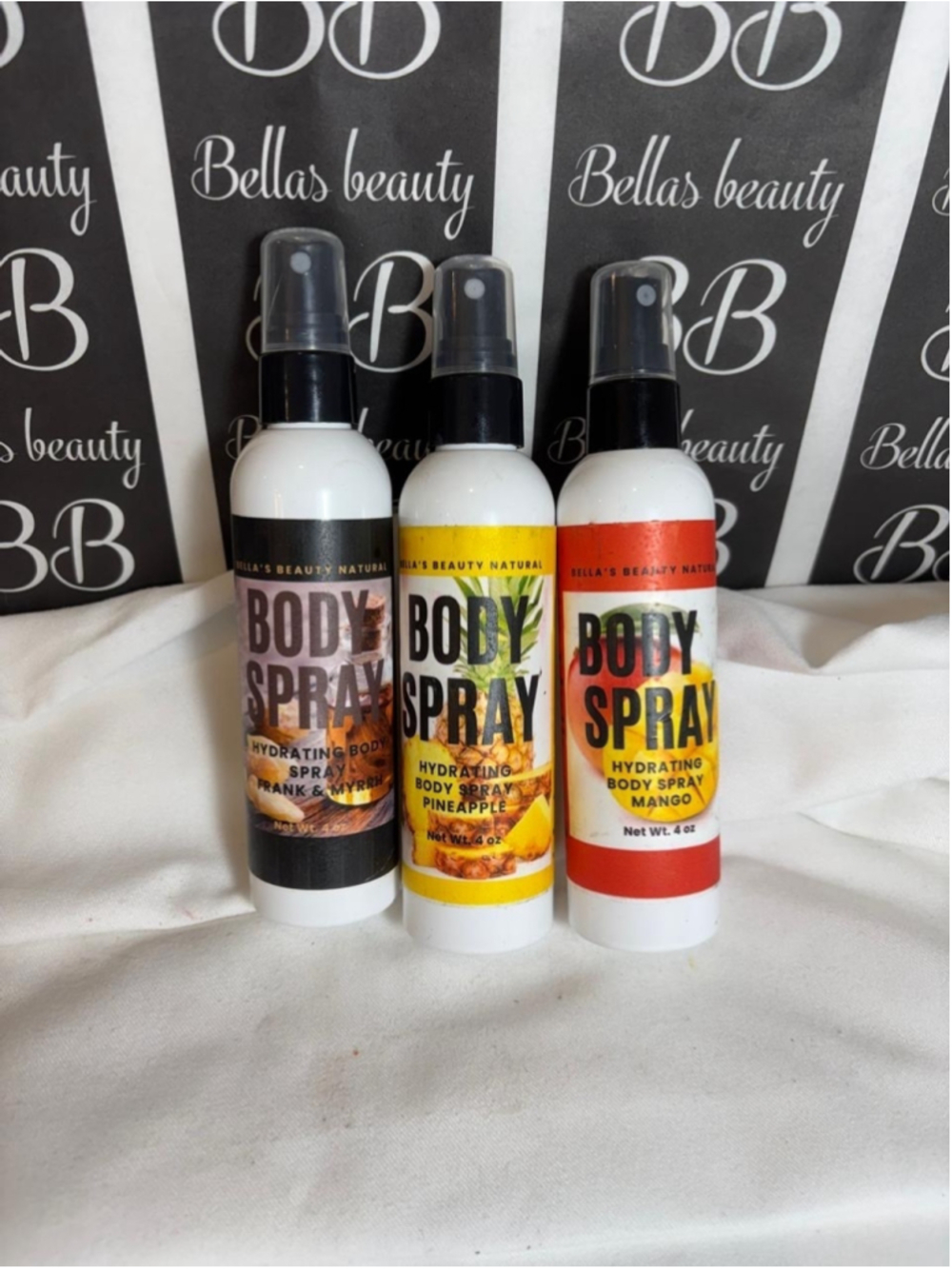 3pc Hydrating Body Spray Set Mango Pineapple Frank & Myrrh B Beauty #V62P x3